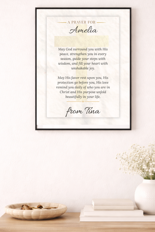 Personalized Prayer Gift Wall Art Poster