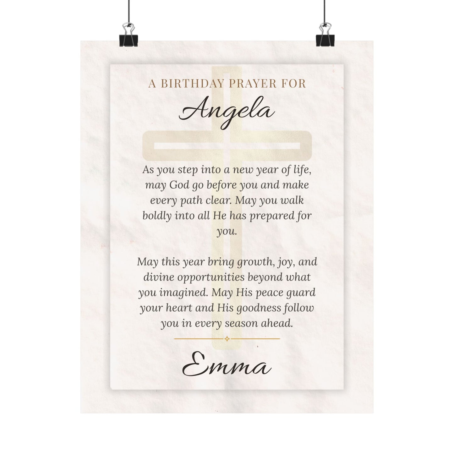 Personalized Birthday Prayer Wall Art