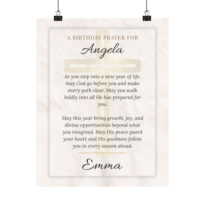 Personalized Birthday Prayer Wall Art