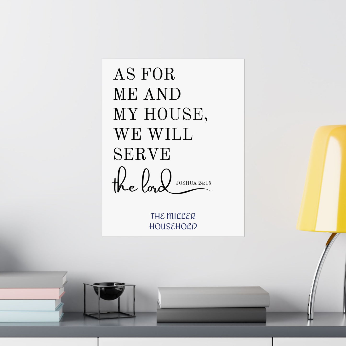 "As For Me And My House" Personalized Scripture Wall Art