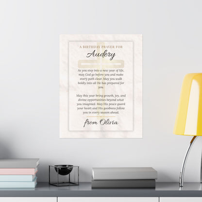 Personalized Birthday Prayer Wall Art