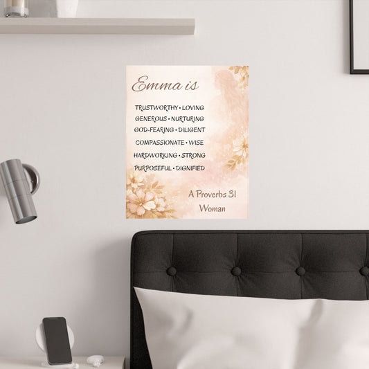 Personalized Proverbs 31 Woman Poster Wall Art