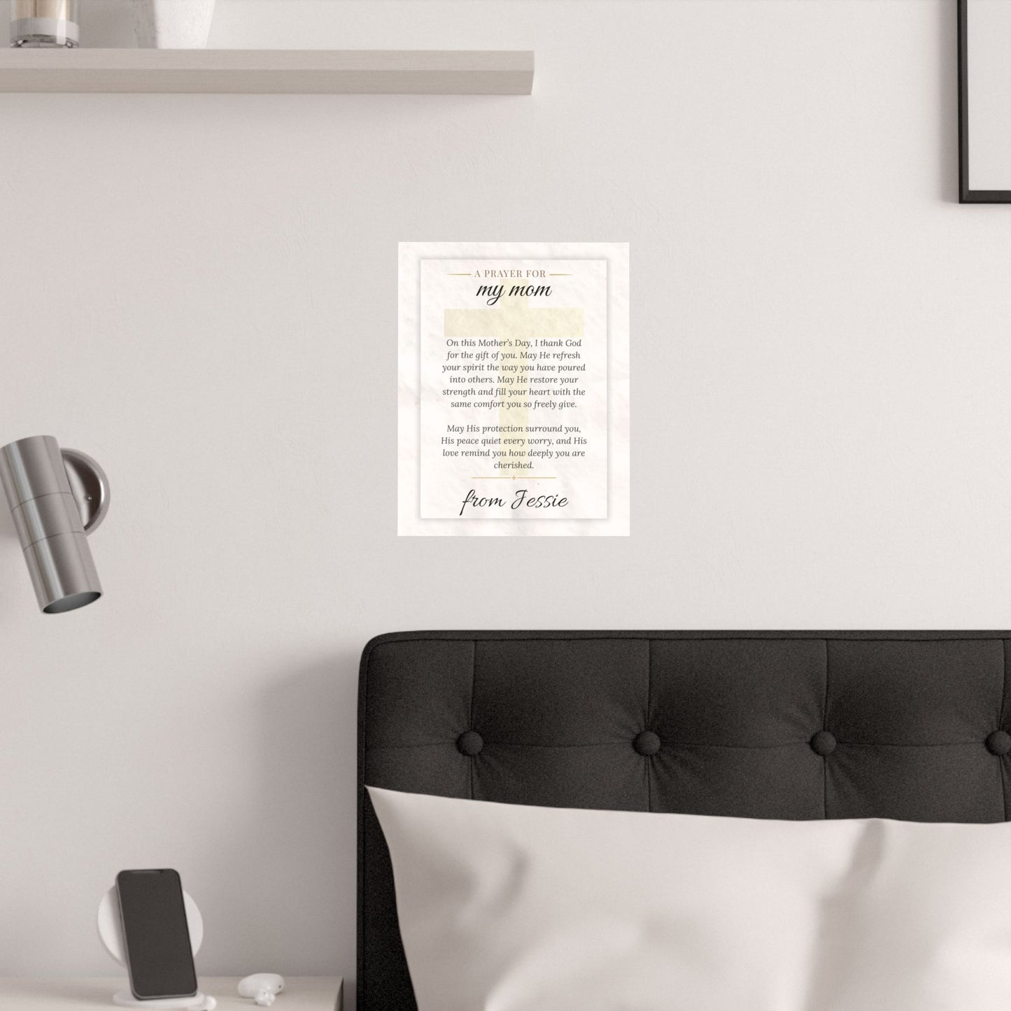 Personalized Mother's Day Prayer Wall Art Poster