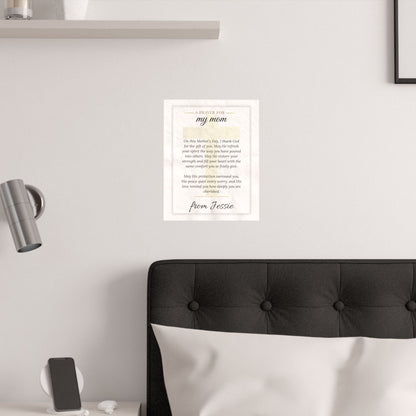 Personalized Mother's Day Prayer Wall Art Poster