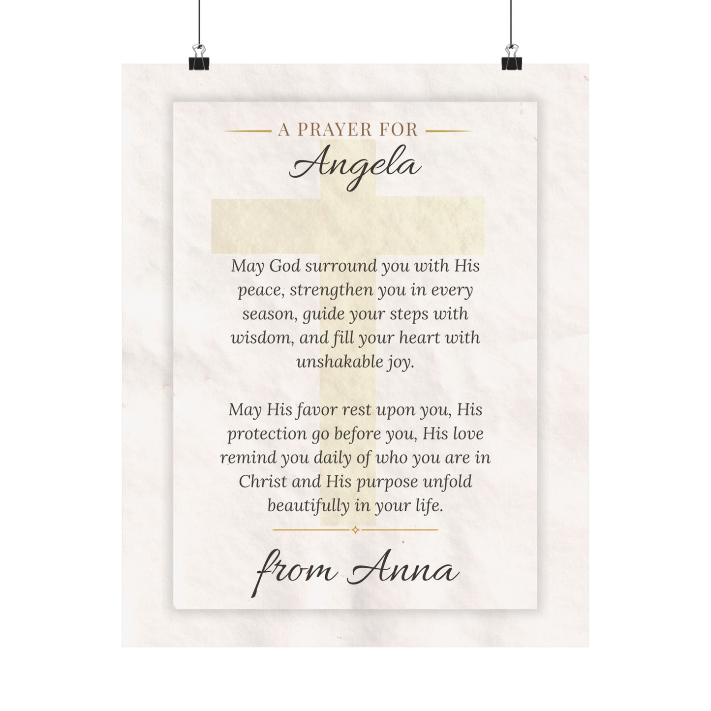 Personalized Prayer Gift Wall Art Poster