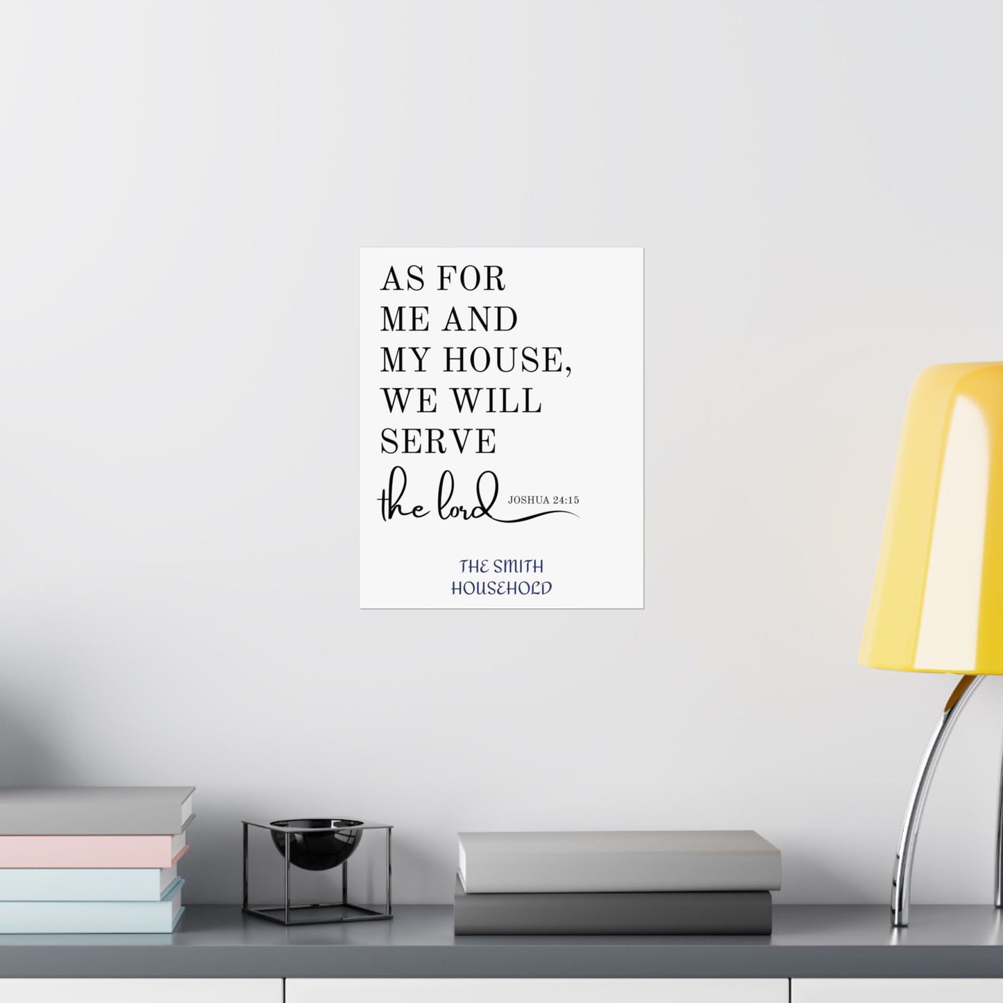 "As For Me And My House" Personalized Scripture Wall Art