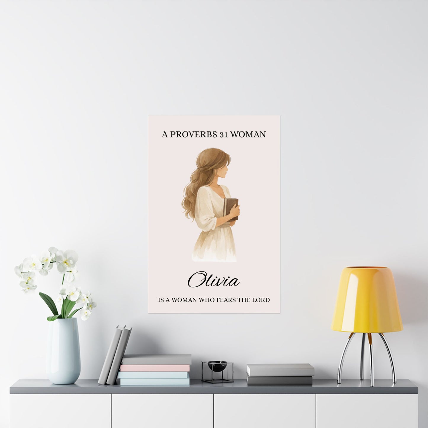 Proverbs 31 Woman Personalized Poster Wall Art