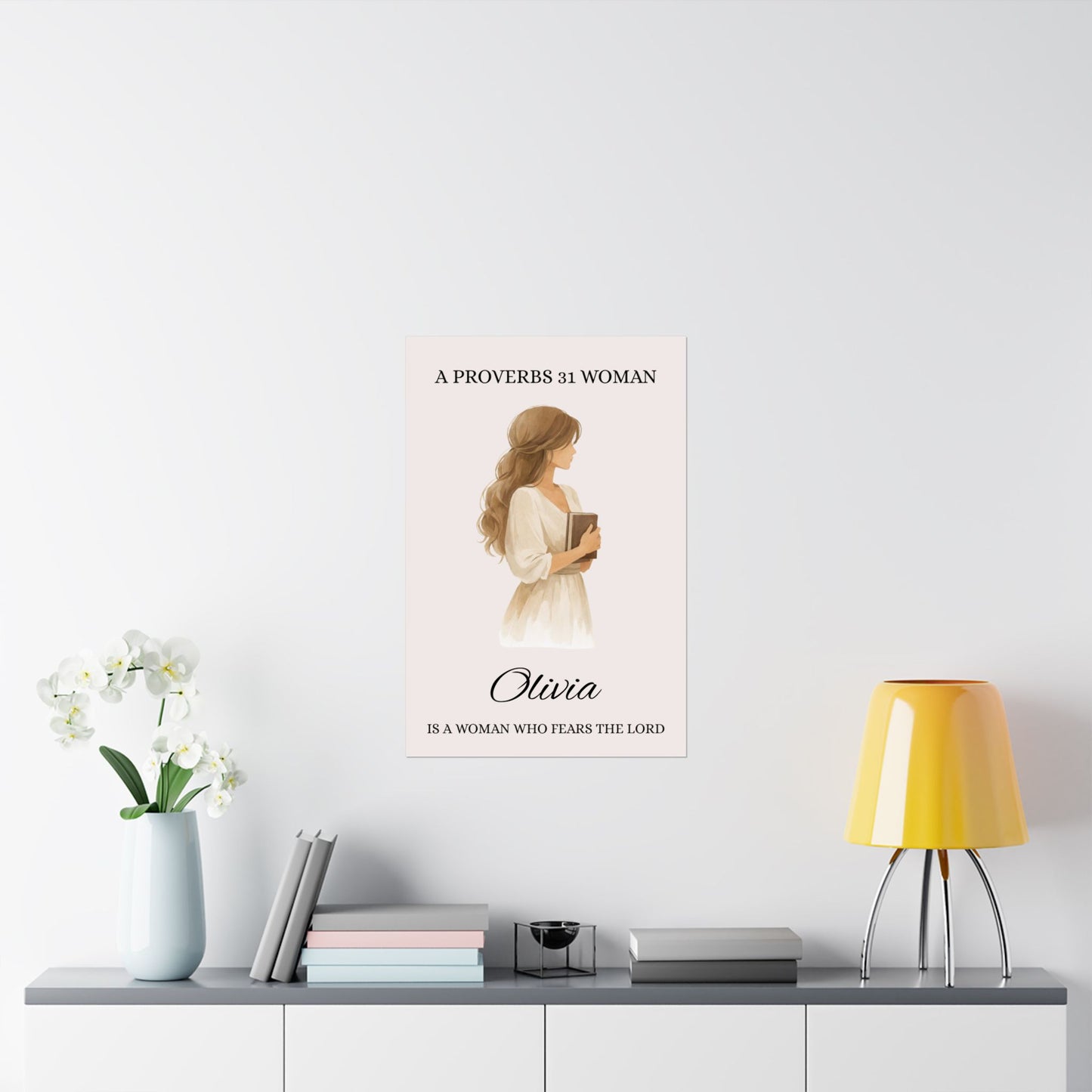 Proverbs 31 Woman Personalized Poster Wall Art