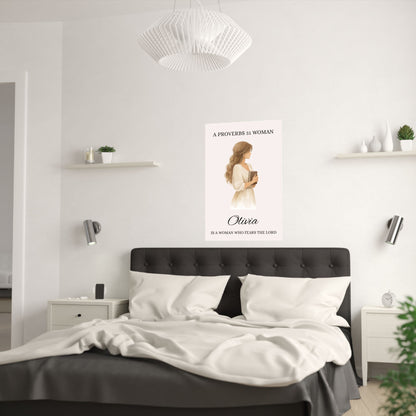 Proverbs 31 Woman Personalized Poster Wall Art