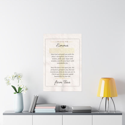 Personalized Prayer Gift Wall Art Poster