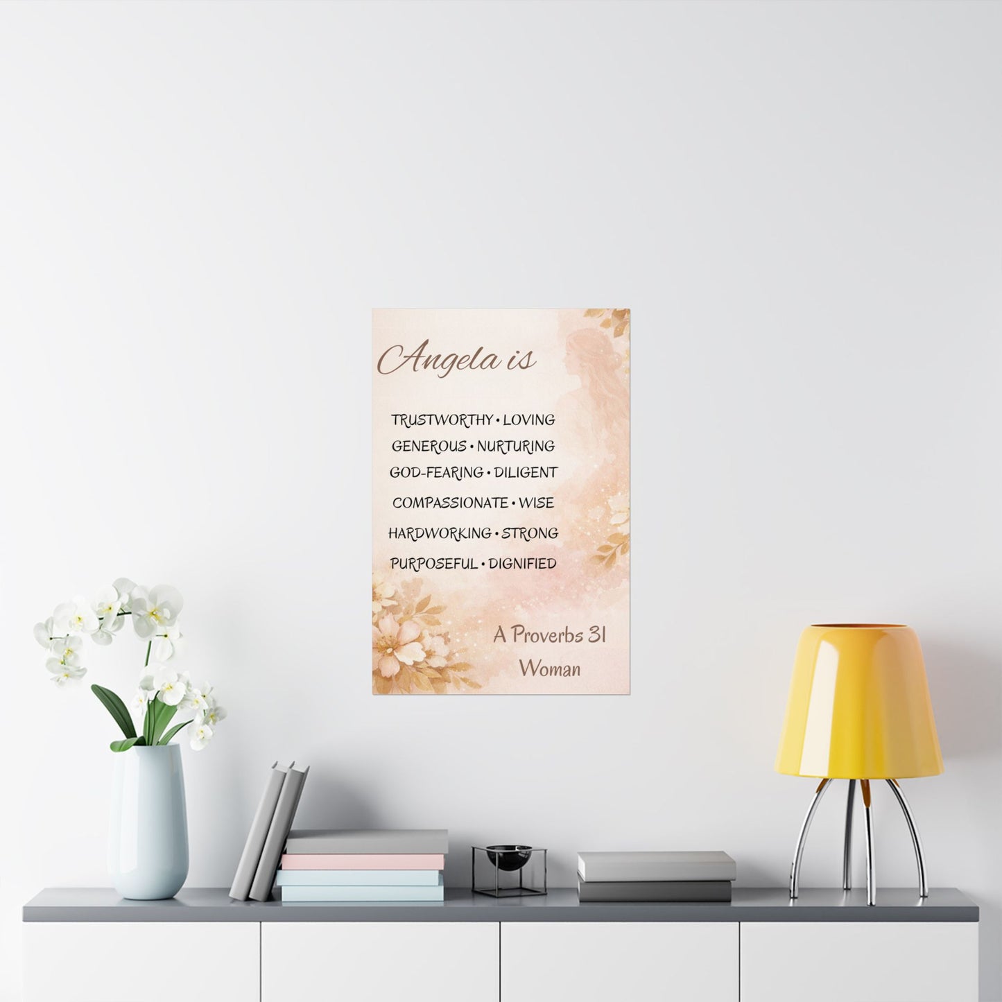 Personalized Proverbs 31 Woman Poster Wall Art