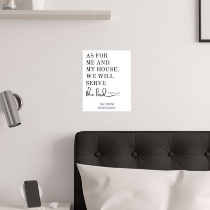 "As For Me And My House" Personalized Scripture Wall Art