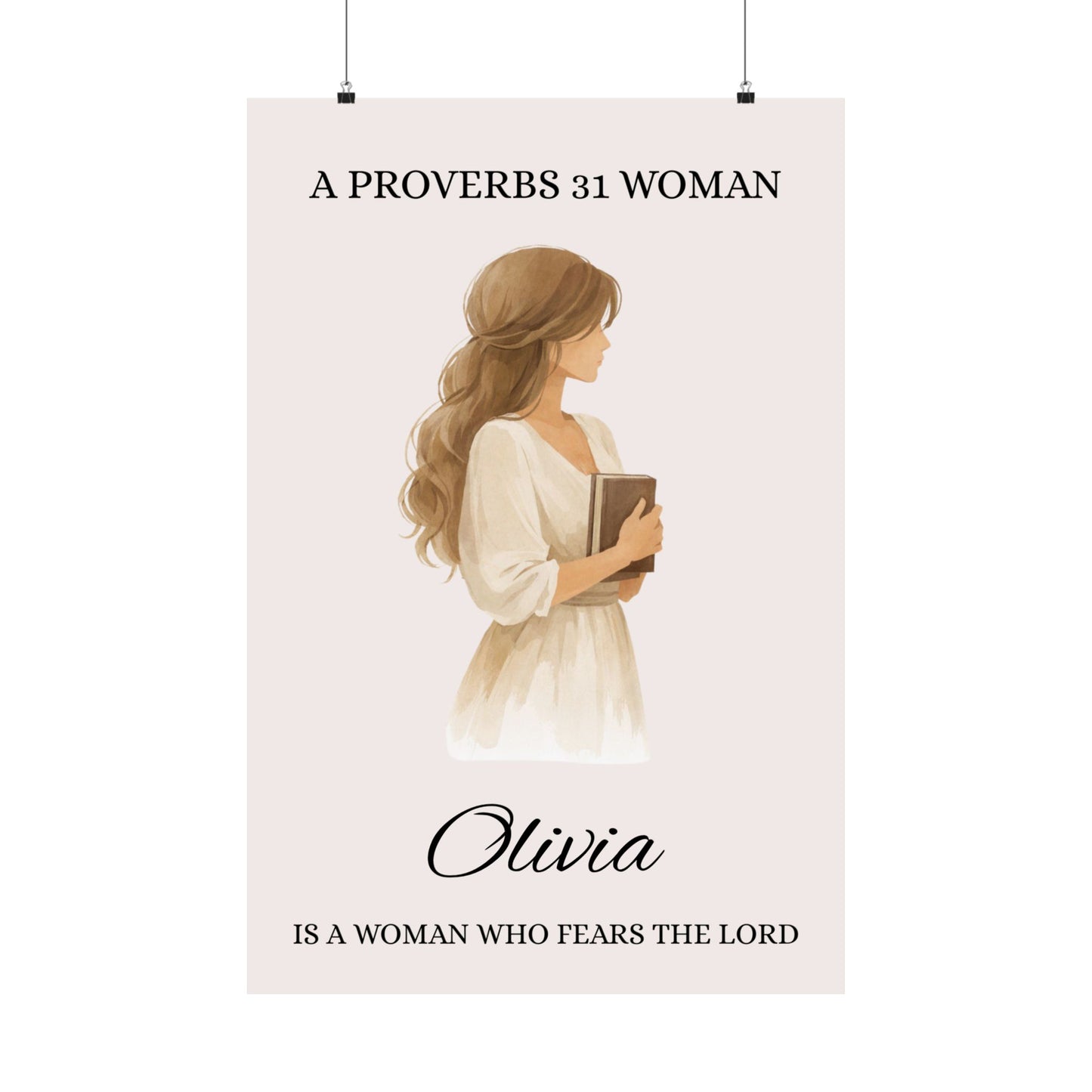 Proverbs 31 Woman Personalized Poster Wall Art