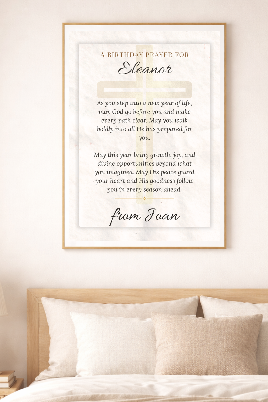 Personalized Birthday Prayer Wall Art