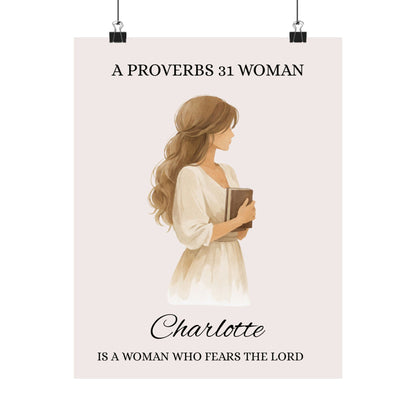 Proverbs 31 Woman Personalized Poster Wall Art