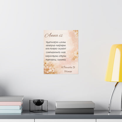 Personalized Proverbs 31 Woman Poster Wall Art