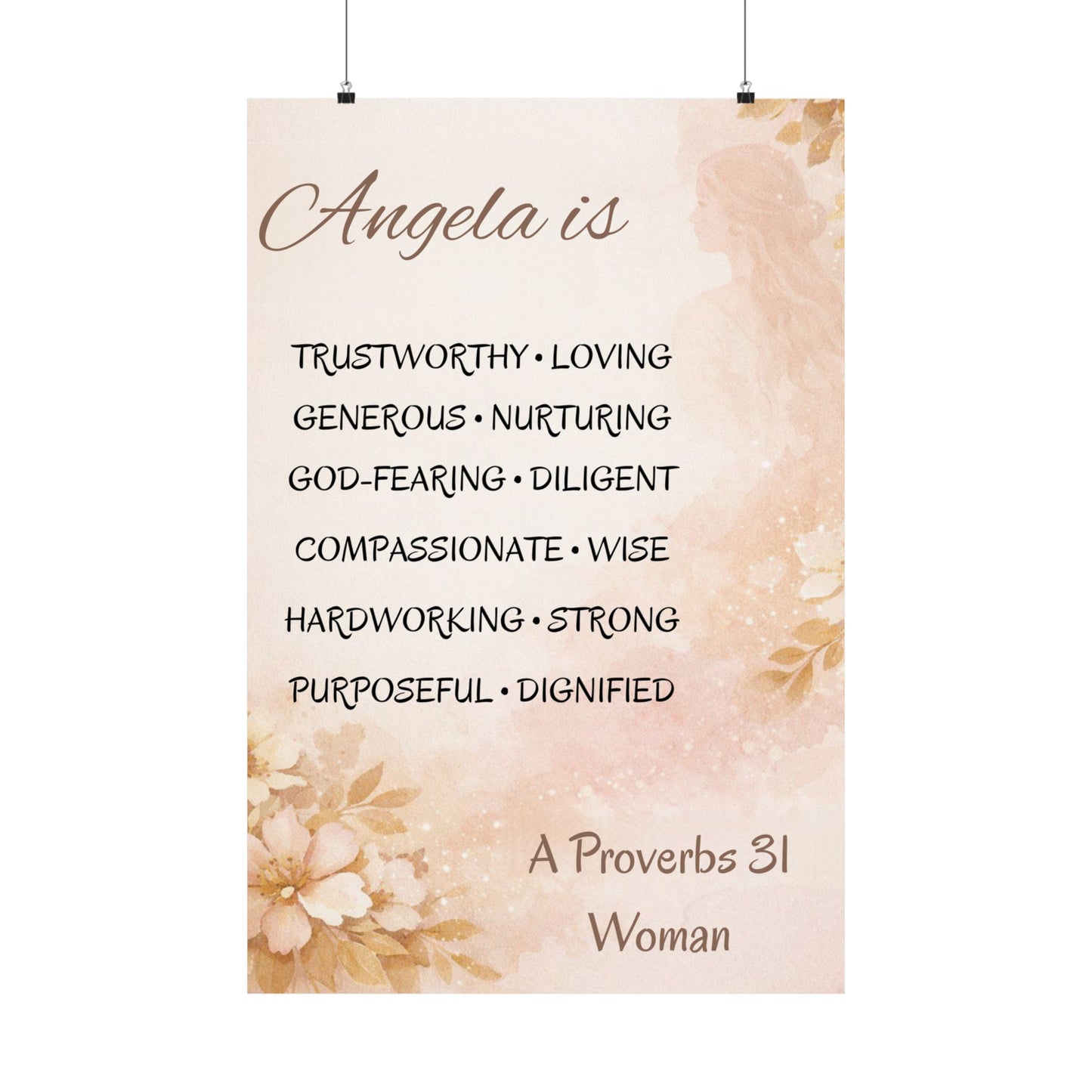 Personalized Proverbs 31 Woman Poster Wall Art