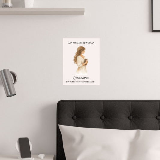 Proverbs 31 Woman Personalized Poster Wall Art