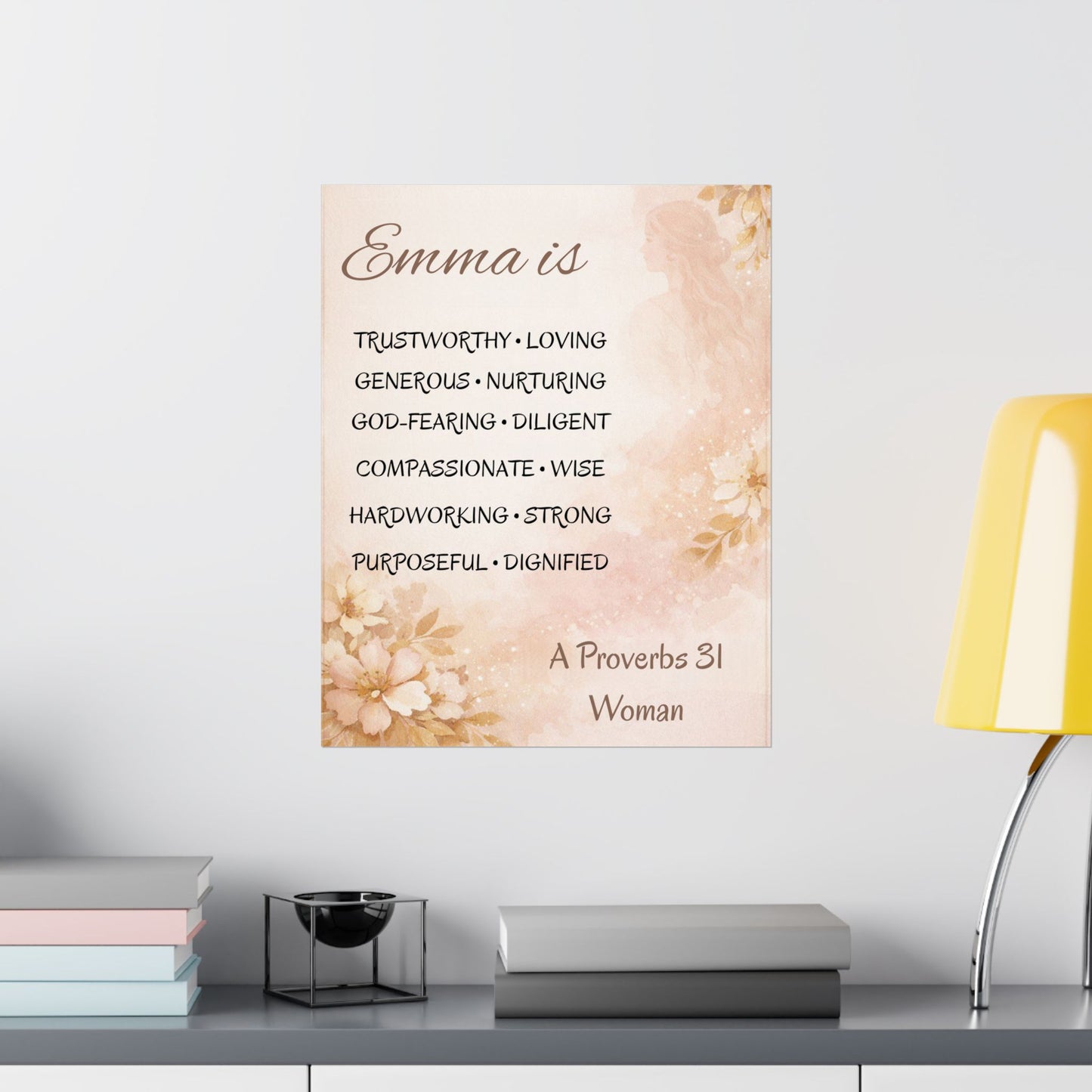 Personalized Proverbs 31 Woman Poster Wall Art