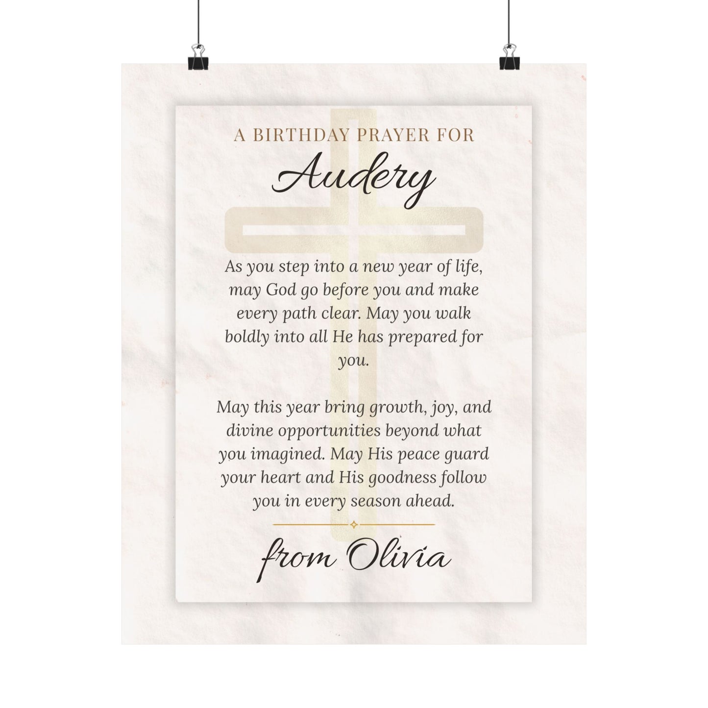 Personalized Birthday Prayer Wall Art