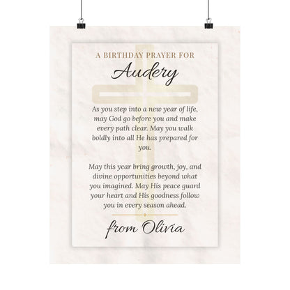 Personalized Birthday Prayer Wall Art