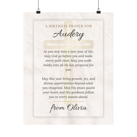 Personalized Birthday Prayer Wall Art