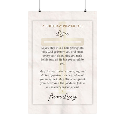 Personalized Birthday Prayer Wall Art