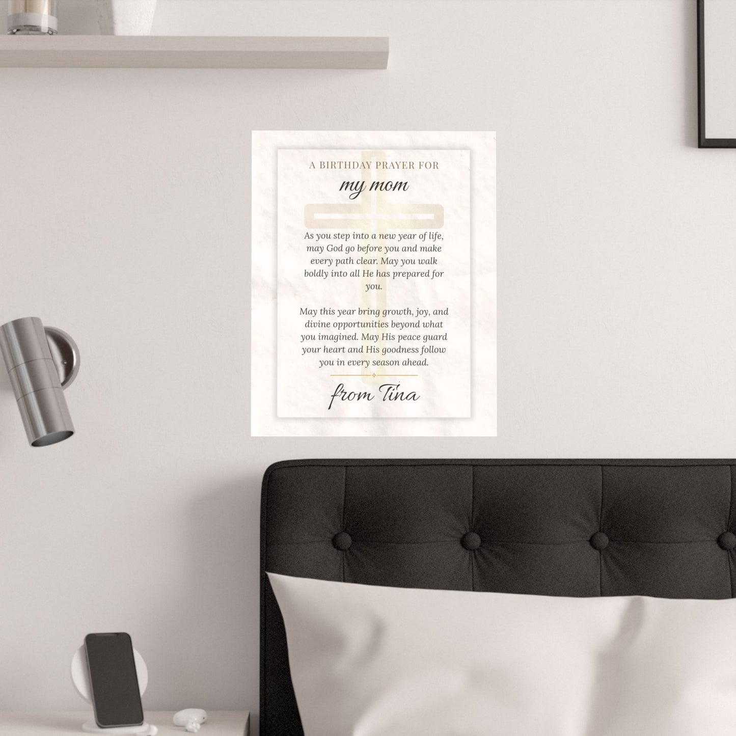 Personalized Birthday Prayer Wall Art Poster