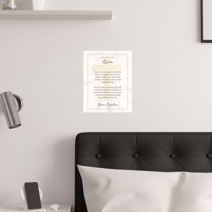 Personalized Prayer Gift Wall Art Poster