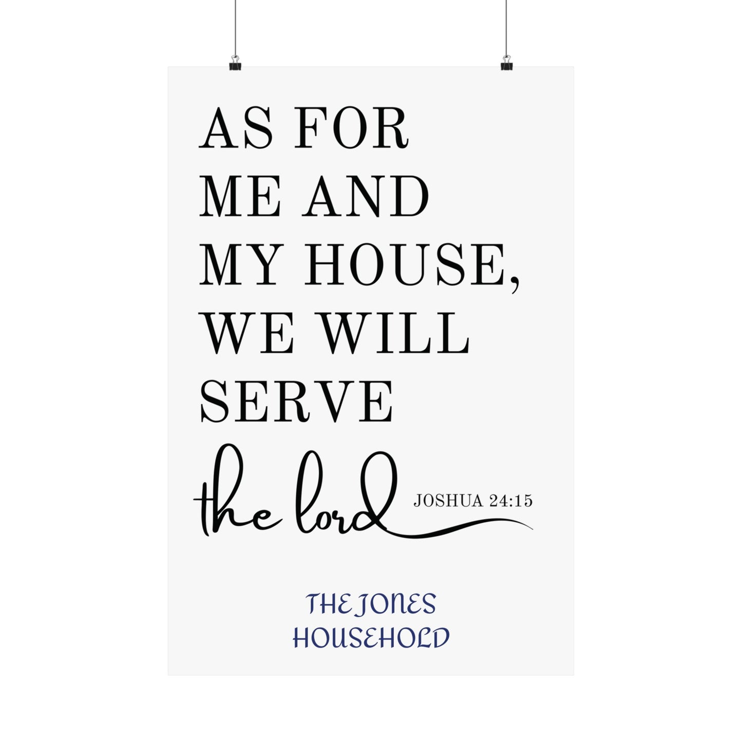 "As For Me And My House" Personalized Scripture Wall Art
