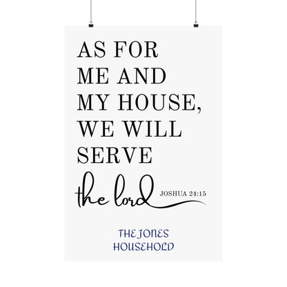 "As For Me And My House" Personalized Scripture Wall Art