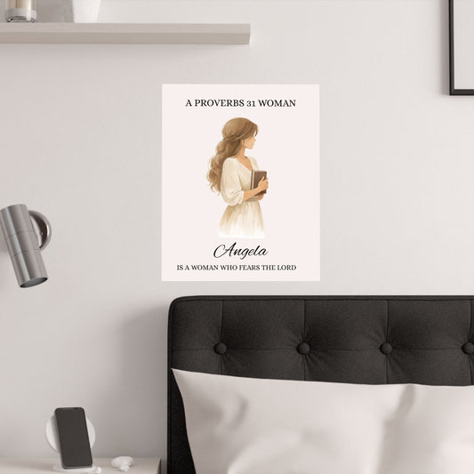 Proverbs 31 Woman Personalized Poster Wall Art