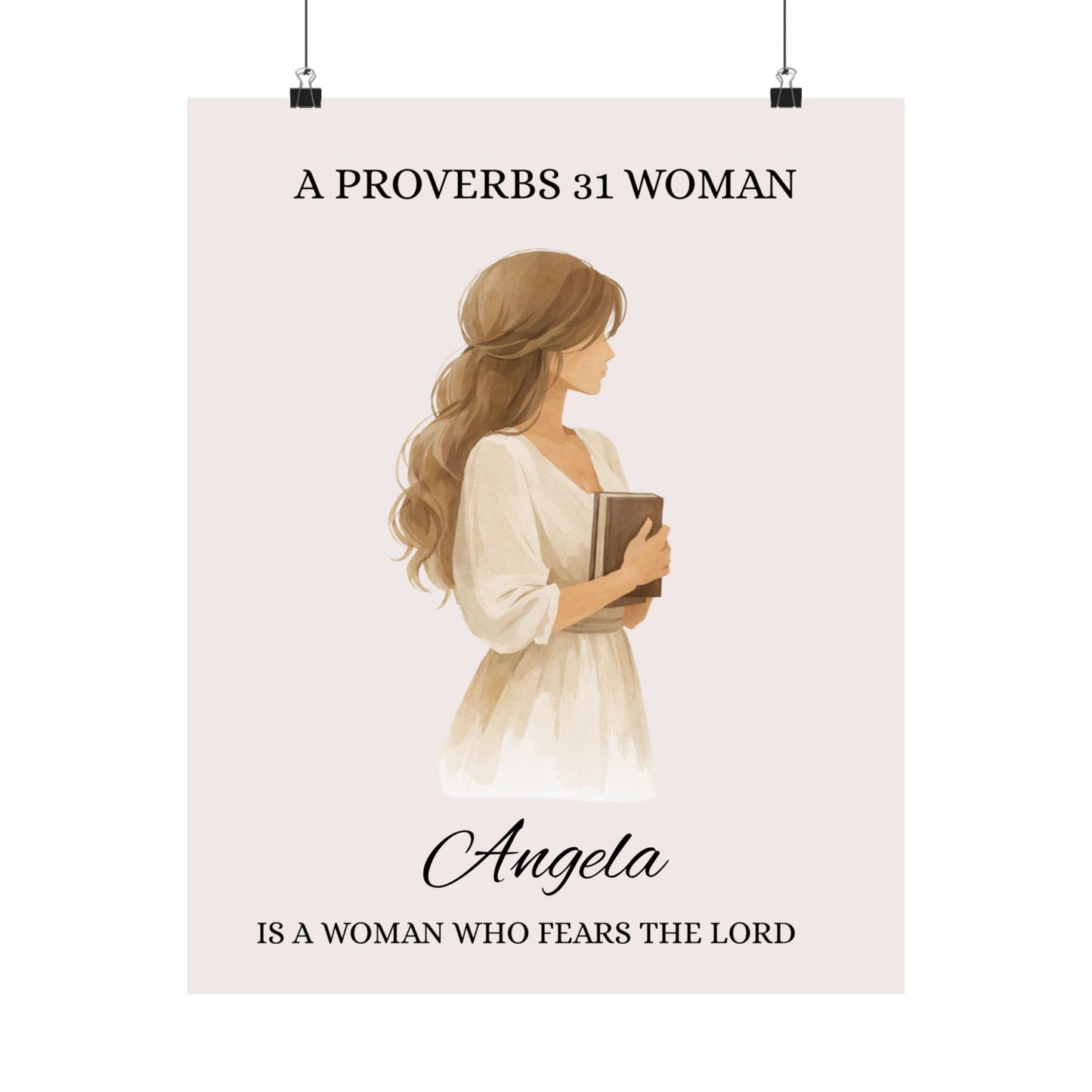 Proverbs 31 Woman Personalized Poster Wall Art