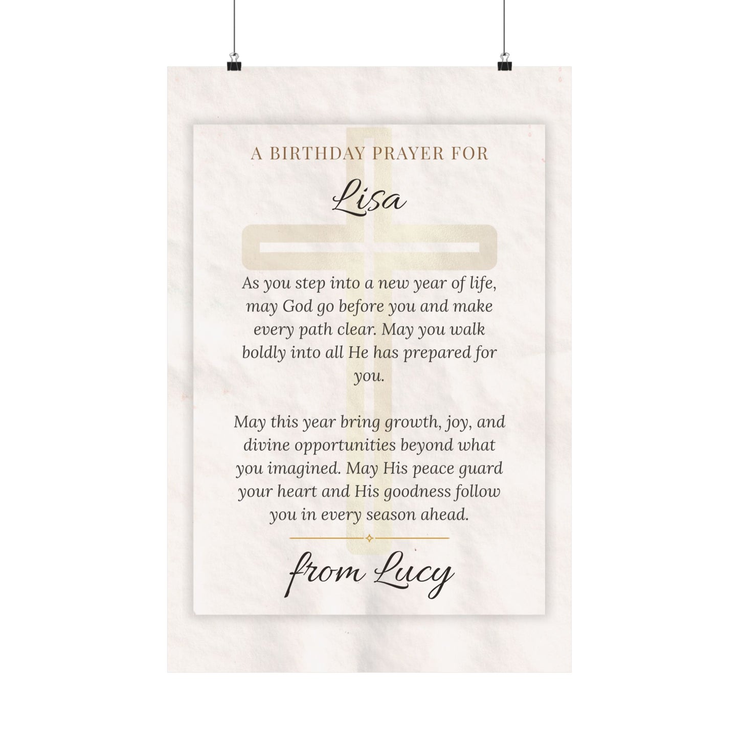 Personalized Birthday Prayer Wall Art