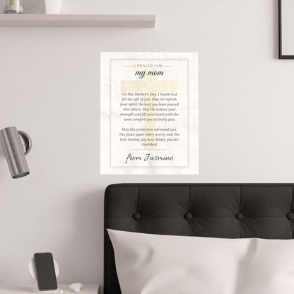 Personalized Mother's Day Prayer Wall Art Poster