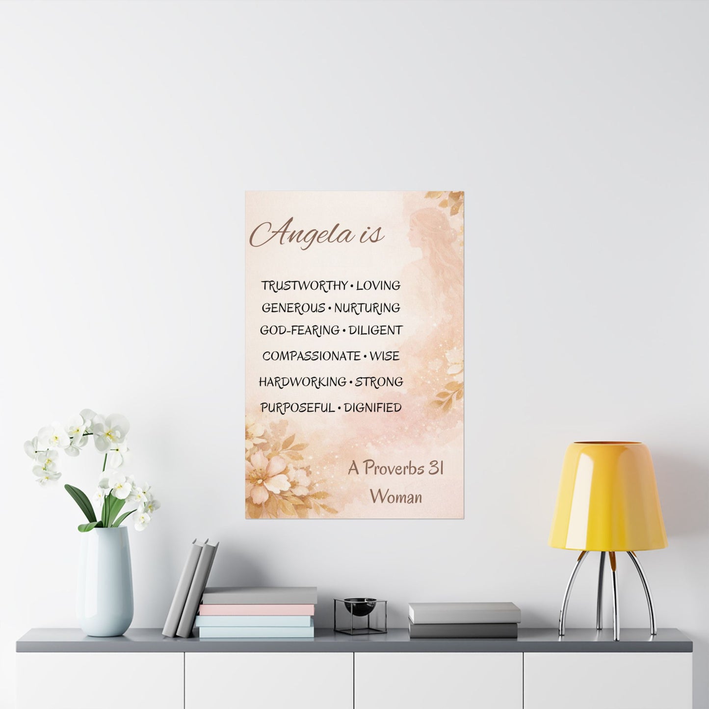 Personalized Proverbs 31 Woman Poster Wall Art