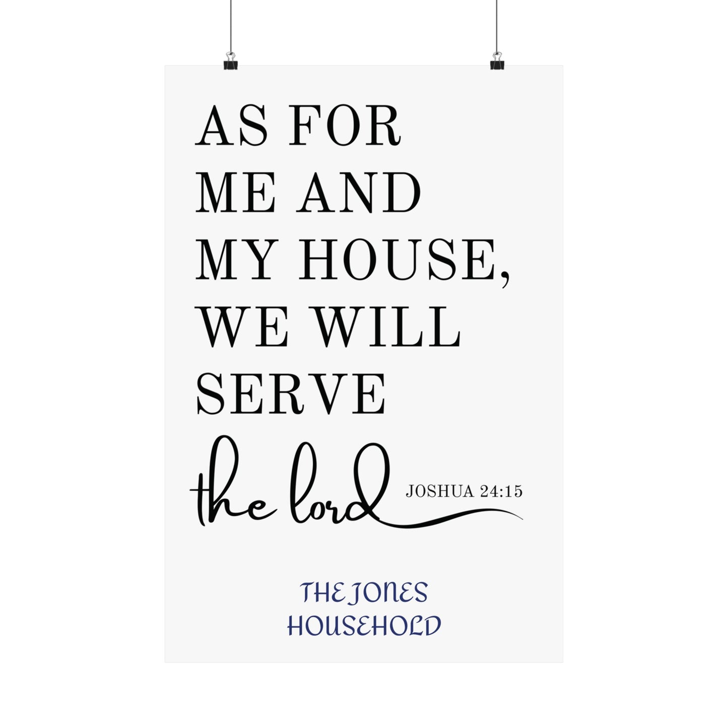 "As For Me And My House" Personalized Scripture Wall Art