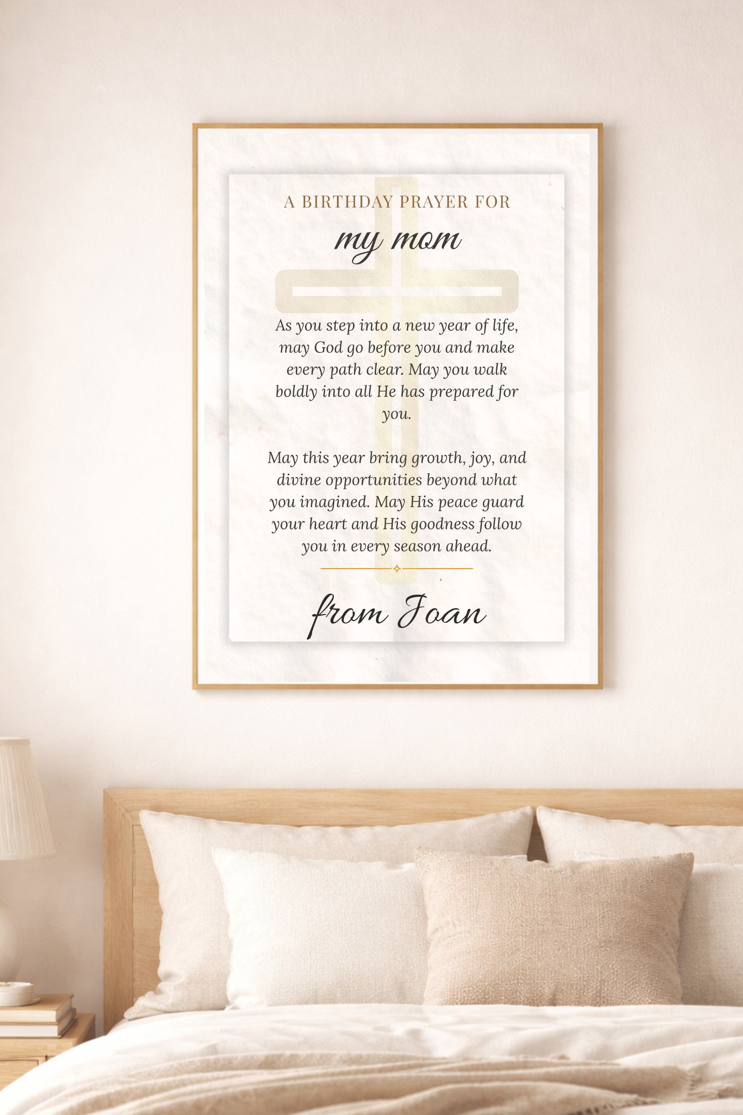 Personalized Birthday Prayer Wall Art Poster