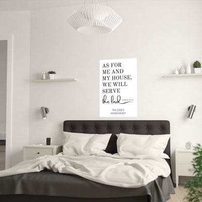 "As For Me And My House" Personalized Scripture Wall Art