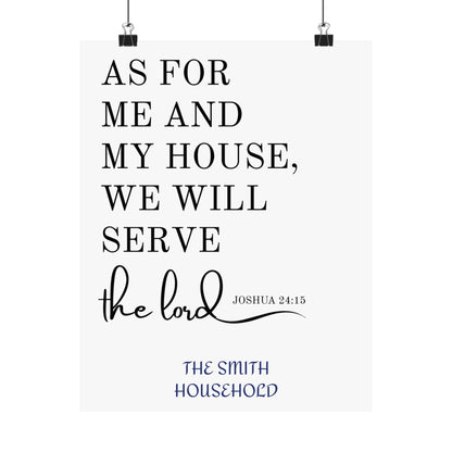 "As For Me And My House" Personalized Scripture Wall Art