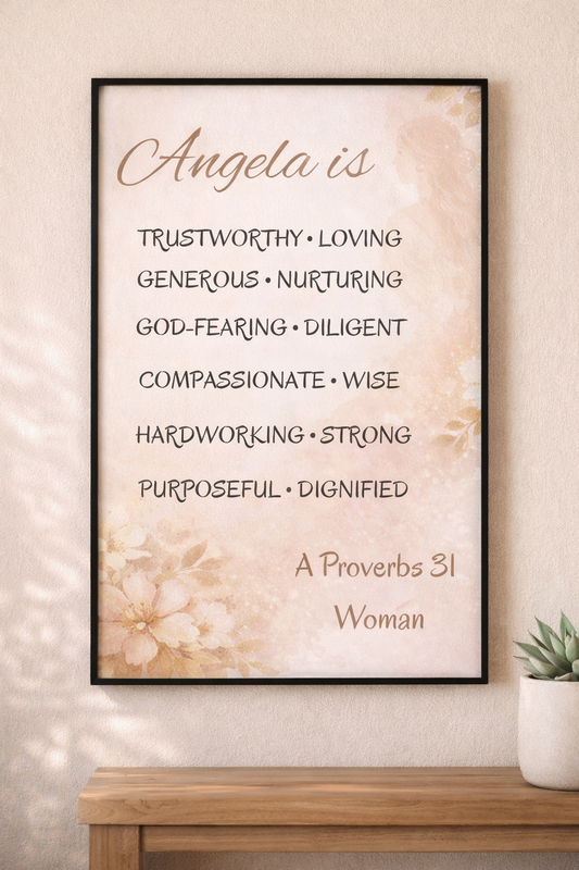 Personalized Proverbs 31 Woman Poster Wall Art