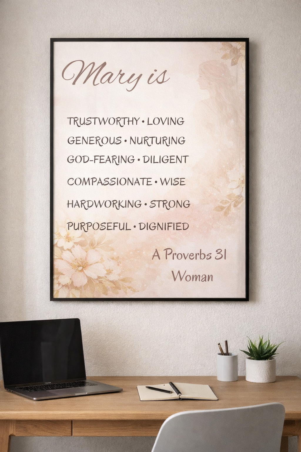 Personalized Proverbs 31 Woman Poster Wall Art