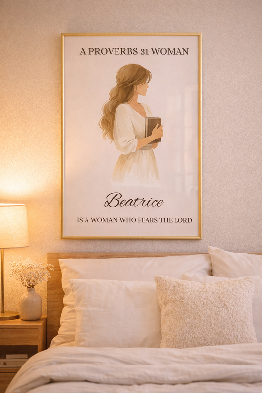 Proverbs 31 Woman Personalized Poster Wall Art