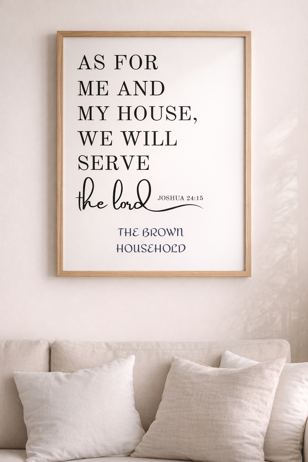 "As For Me And My House" Personalized Scripture Wall Art