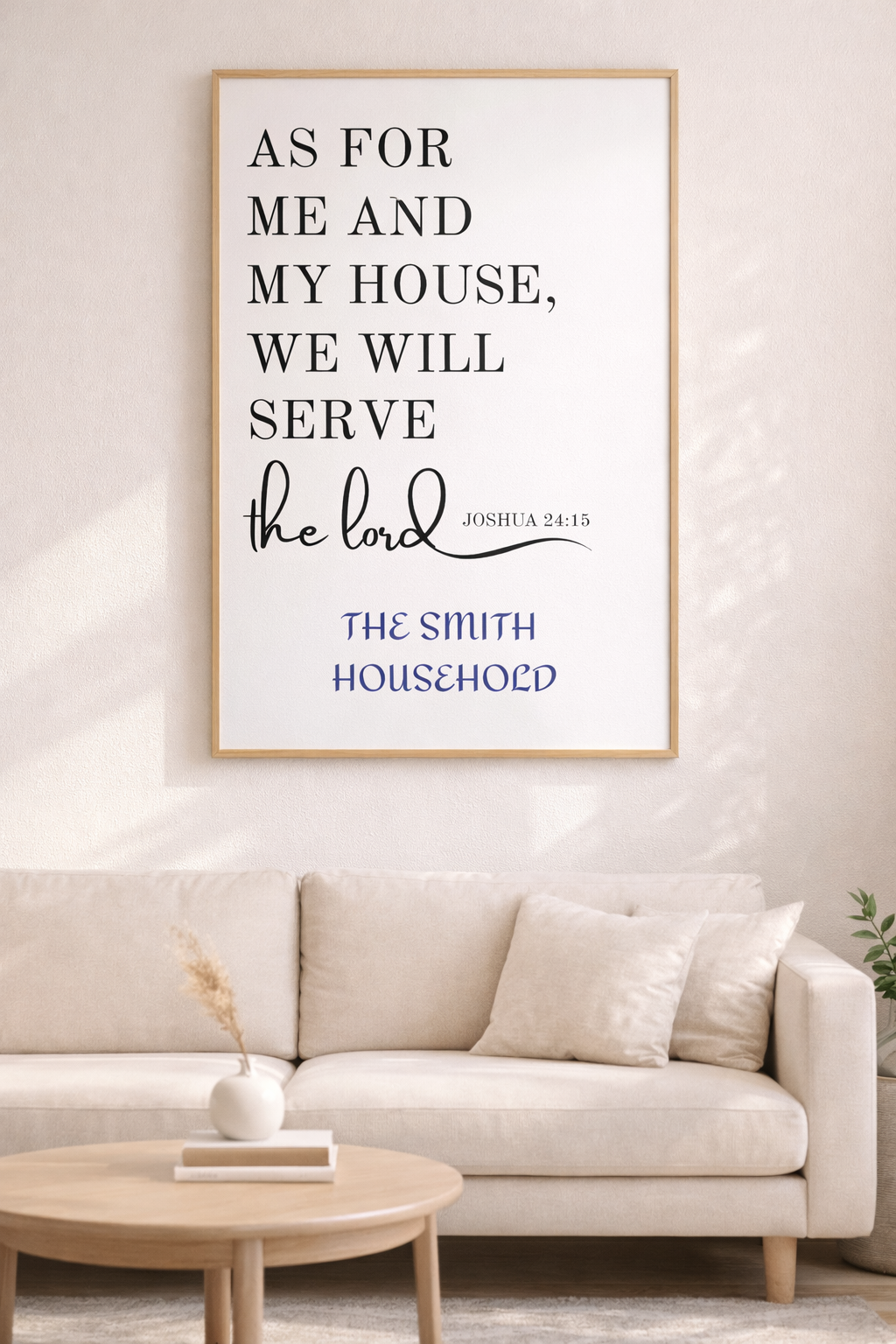 "As For Me And My House" Personalized Scripture Wall Art