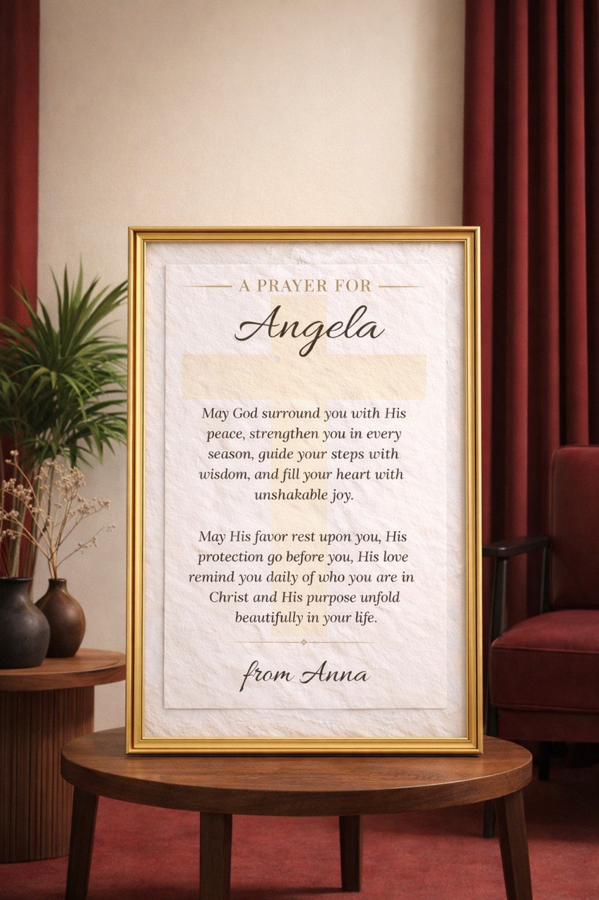 Personalized Prayer Gift Wall Art Poster