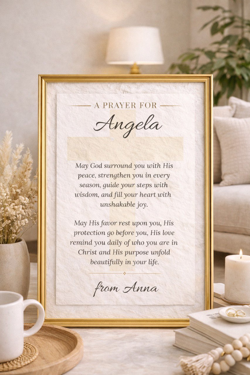 Personalized Prayer Gift Wall Art Poster