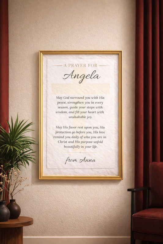 Personalized Prayer Gift Wall Art Poster